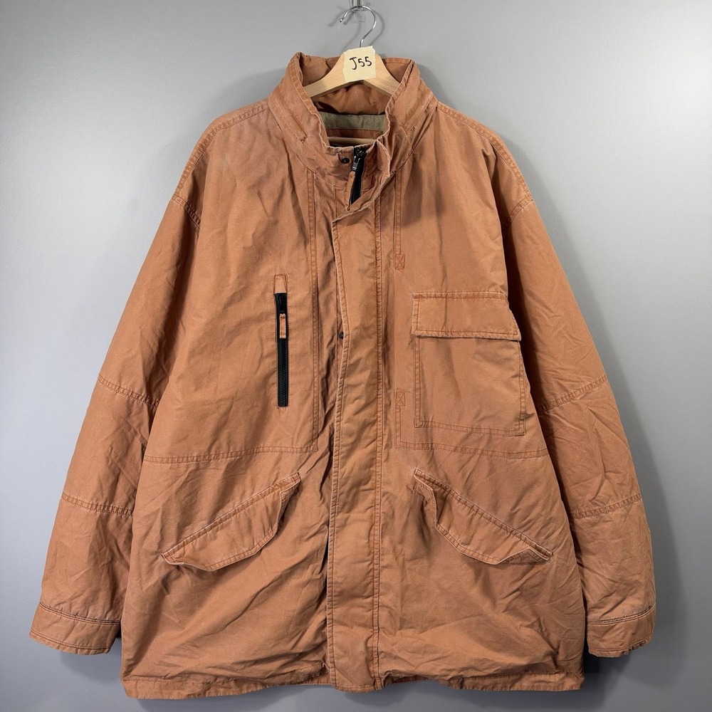 The Territory Ahead Jacket Mens XL Orange Canvas Quilted Lined Field Workwear